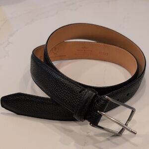 Martin Dingman Royal Bullhide Black Pebbled Leather Men's Belt USA Made Size 42